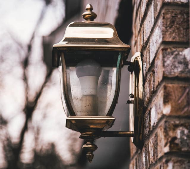 dark porch light